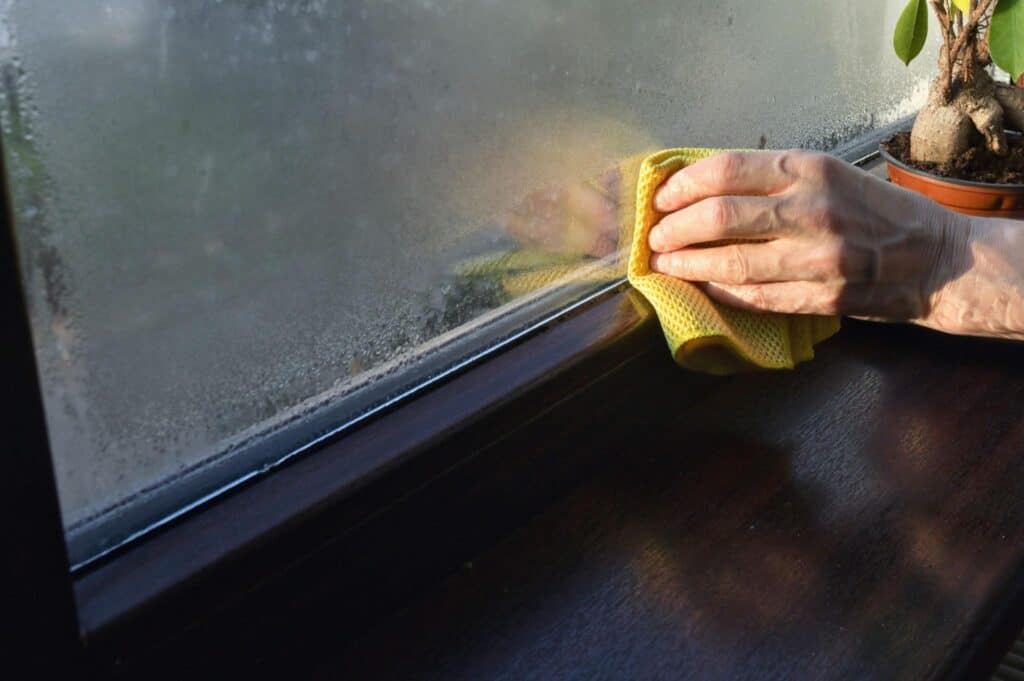 practical healthy home cleaning and moisture prevention on window surface