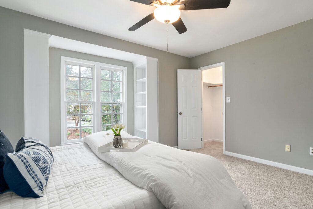 Bedroom with natural light supporting a dry and balanced indoor environment