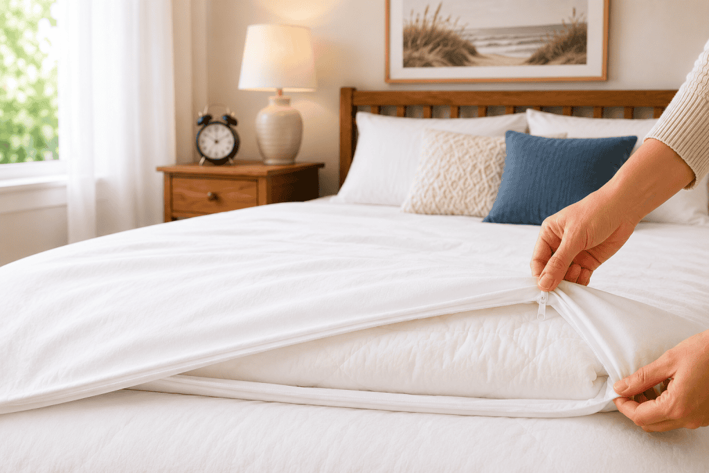 MiteGuard Dust Mite Doona Cover providing breathable allergen protection for quilts and doonas.