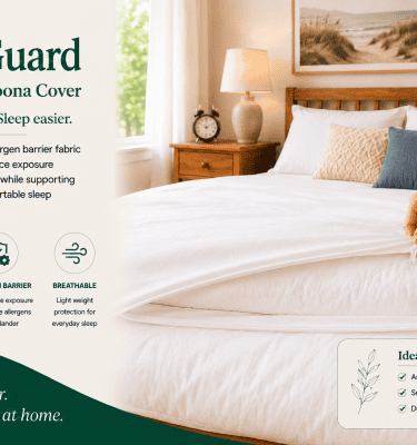 MiteGuard Dust Mite Doona Cover providing breathable allergen protection for quilts and doonas.