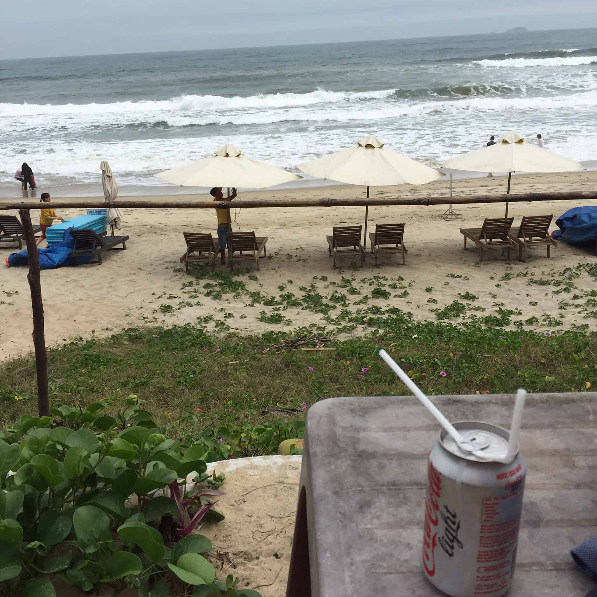Den første lange travetur ved Hoi An Beach...
