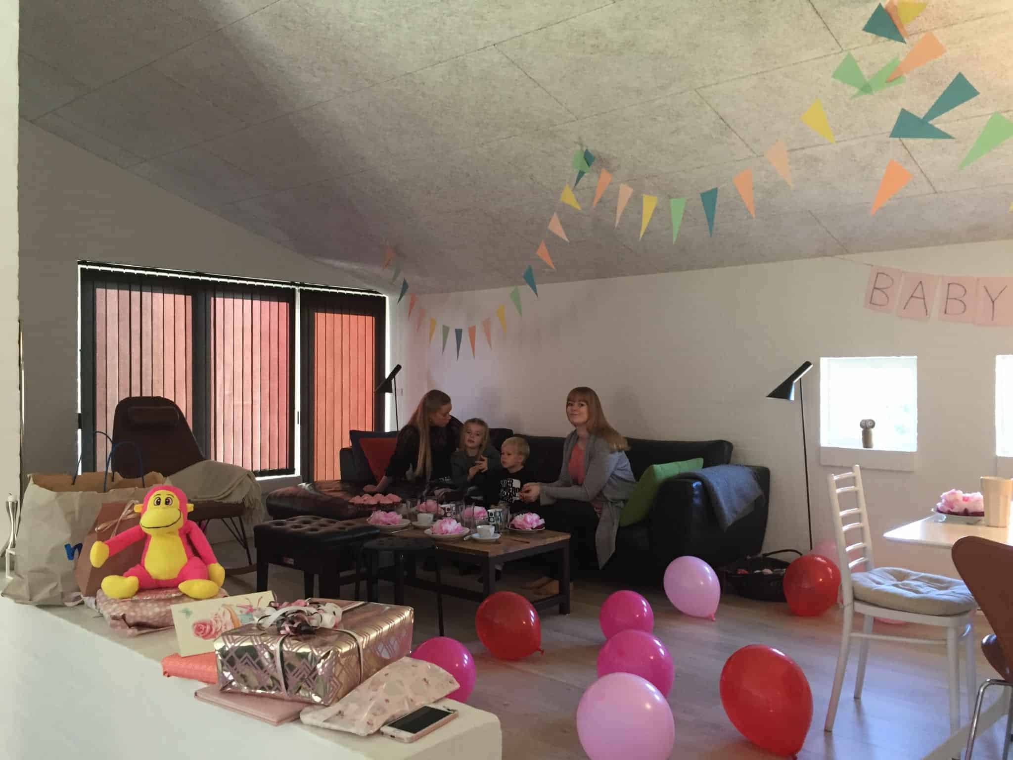 Babyshower i lyserødt