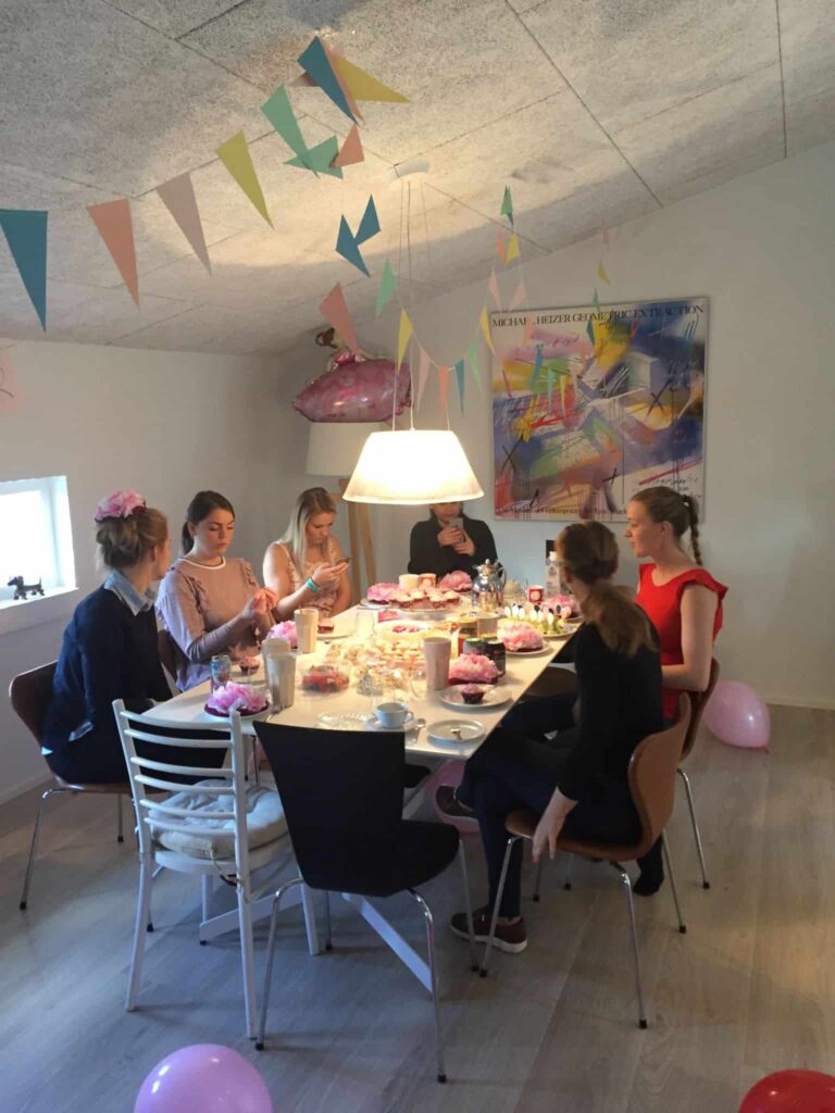 Babyshower i lyserødt