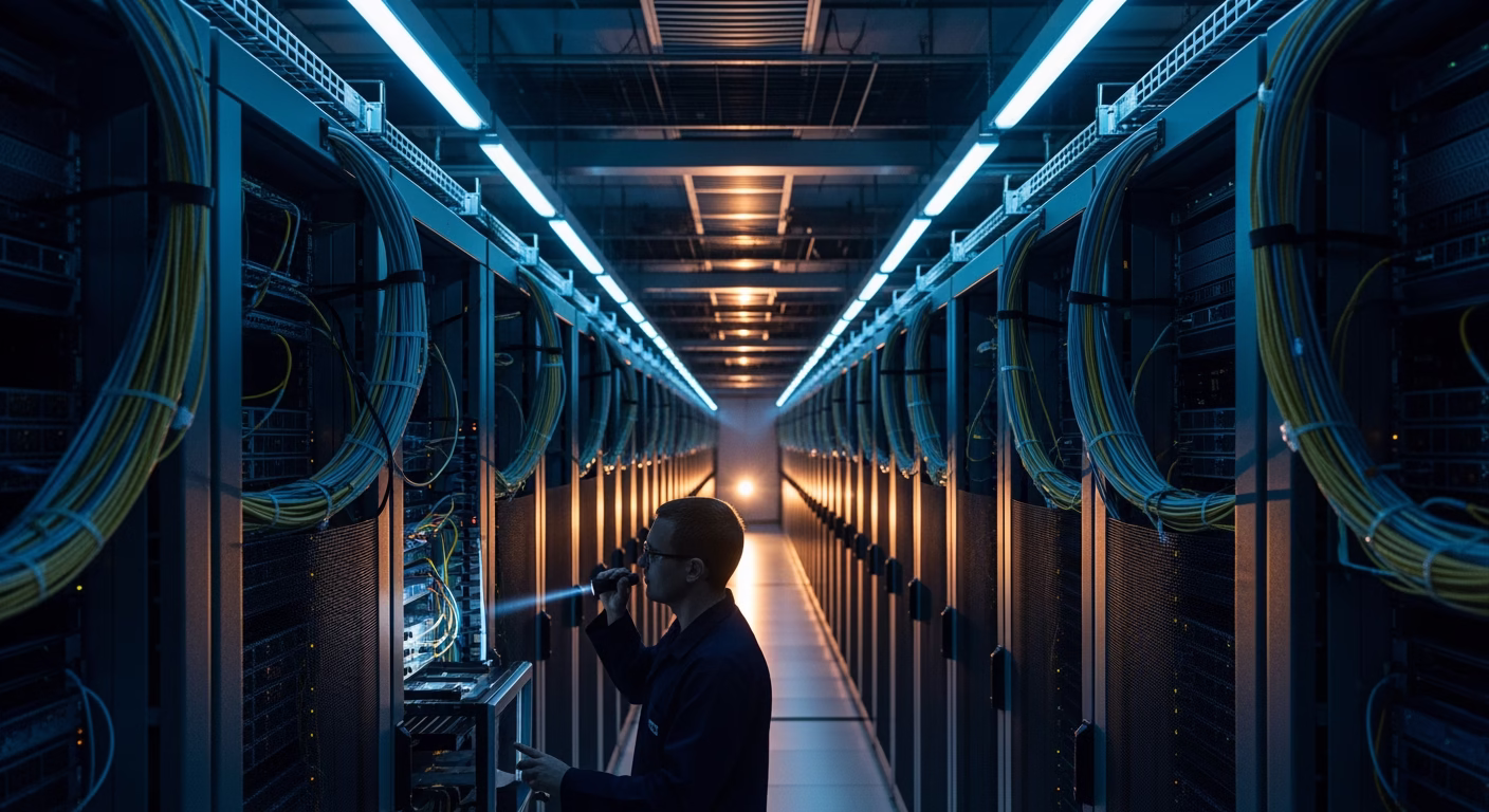 Adobe stock analysis of enterprise software data center server hall
