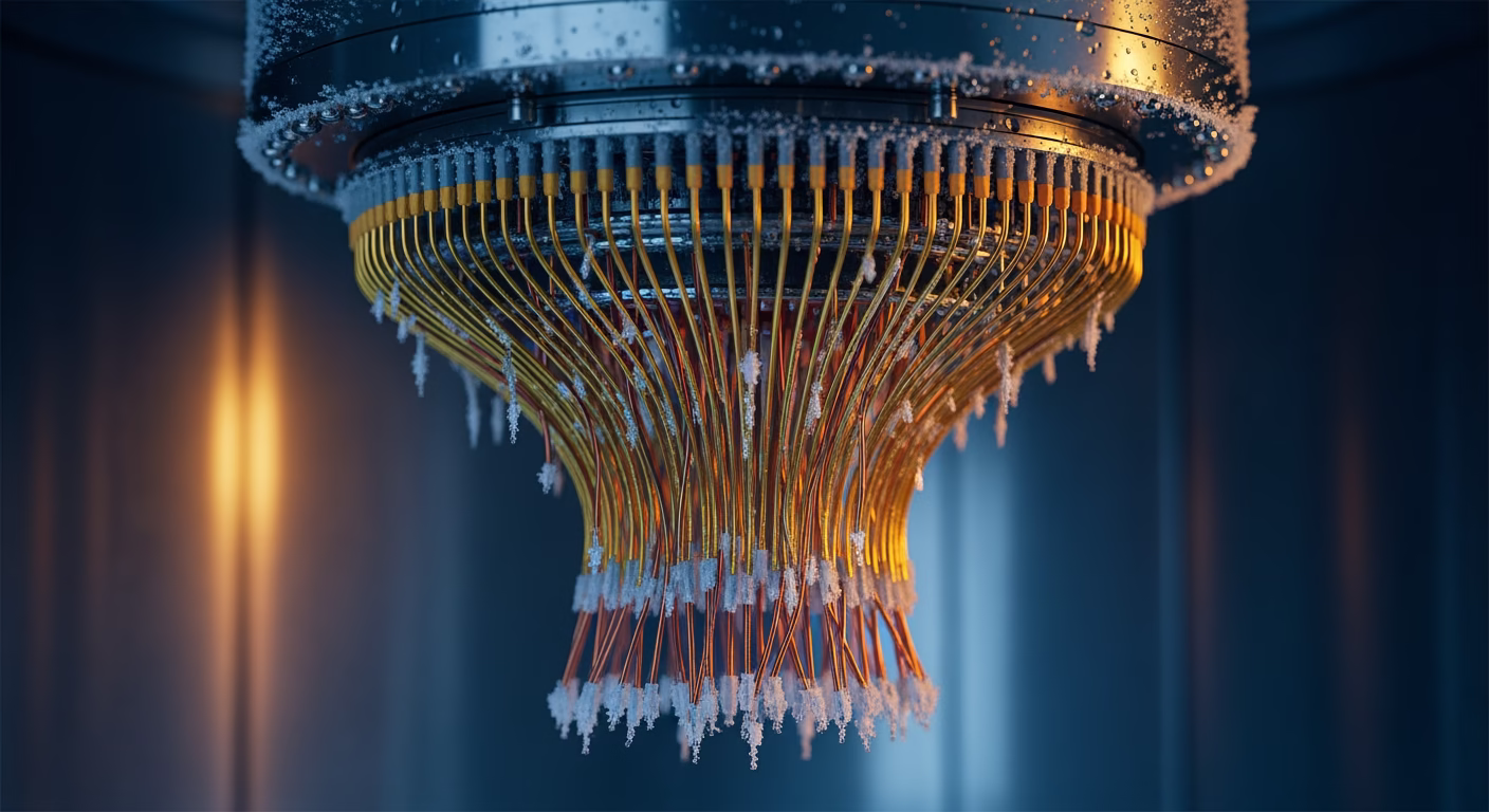 IBM stock analysis of an engineer inspecting quantum computing hardware
