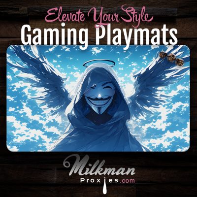 Digital divinity - mtg angel playmat - anonymous gaming desk mat