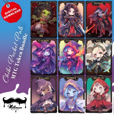 Mtg tokens: chibi pocket pals - adorable anime kawaii - digital download proxy prints