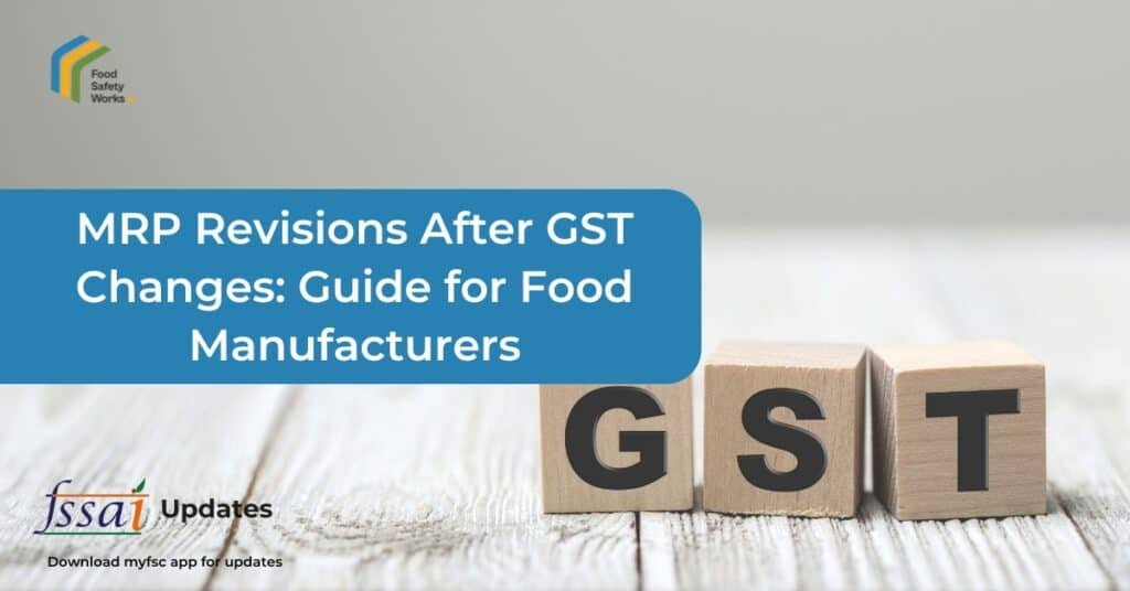 Revision of Food Products MRP as per New GST