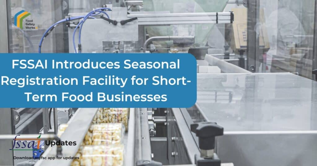 FSSAI short term food business registration