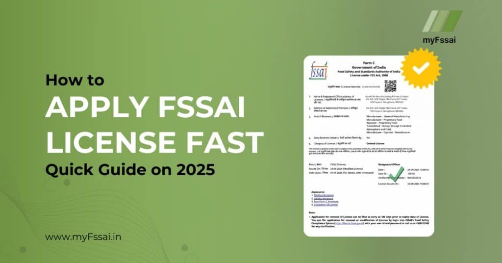 Apply FSSAI License Fast and Quickly with Expert Consultant in myFssai
