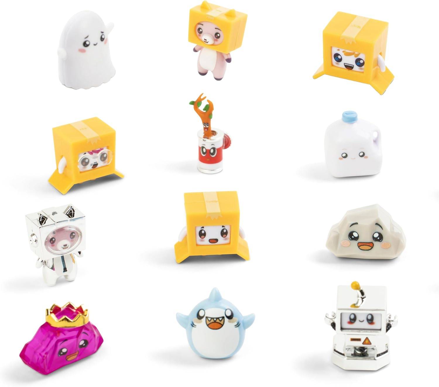 LankyBox Collectible Mini Figures - Mystery Box Toys for Kids & Fans - Lankybox Micro Mystery THICC SHARK-Mini