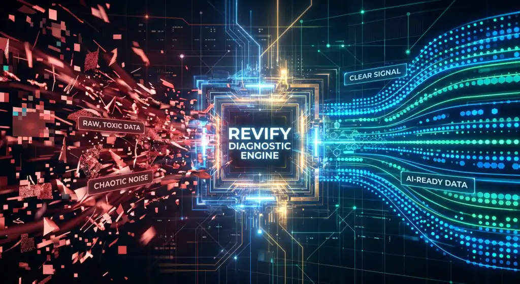 AI-driven diagnostic engine analyzing 3.56M transactions for data health.
