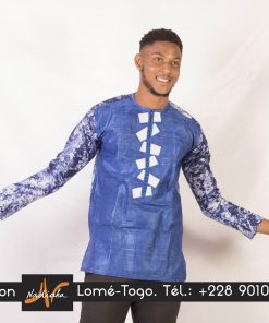 Chemise batik brodée