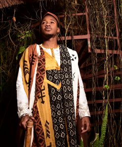 Alternative view of Ensemble tunique et piece Agbara brodée