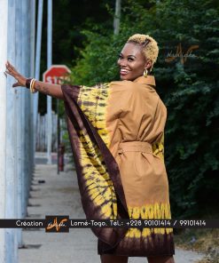 Alternative view of Robe chemisier boubou avec ceinture