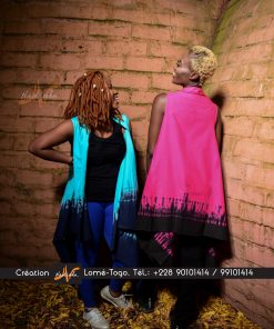 Gilet cape en tissu tie and dye – Image 3