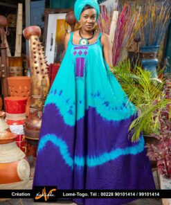 Robe longue batik