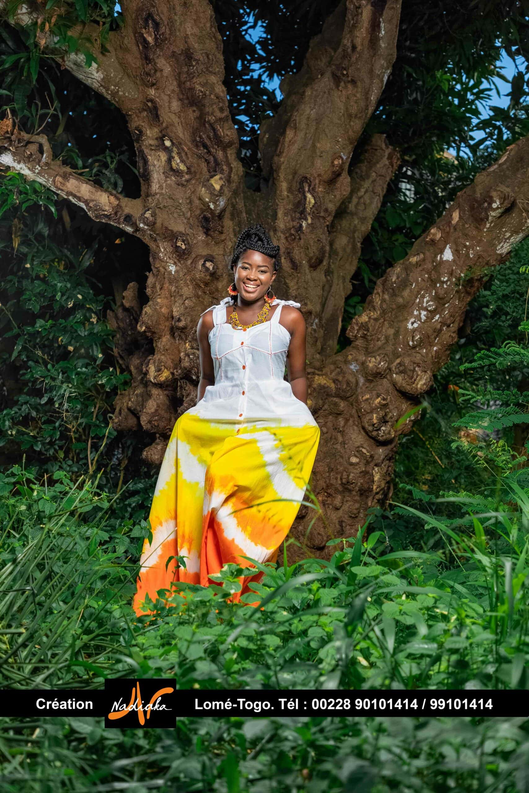 Robe longue batik colorée – Image 2