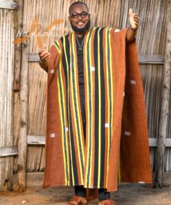 Super cape en pagne tissé Faso danfani authentique