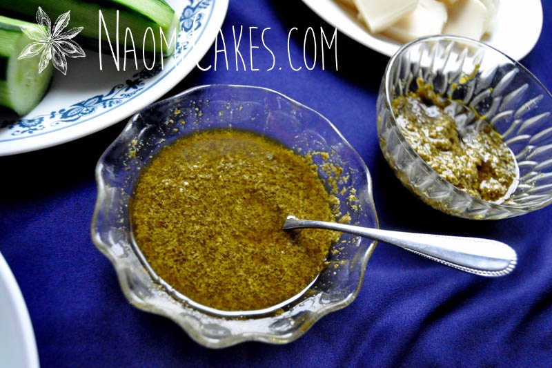 making pesto salad dressing