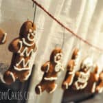 gingerbread ornaments hanging as a garland