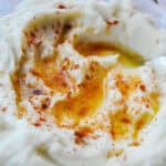 mashed potatoes with melted butter and paprika