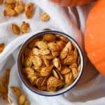 ramekin with roasted pumpkin seeds