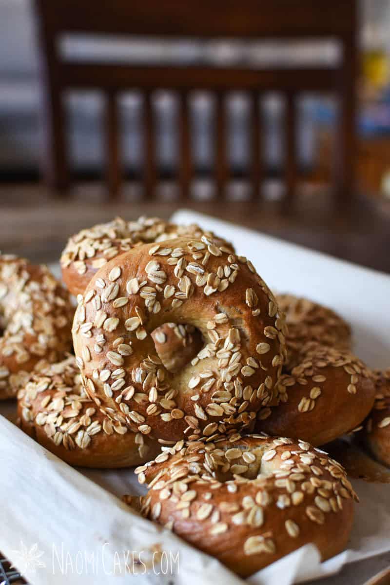 Easy Honey Whole Wheat Sourdough Bagels [Recipe]