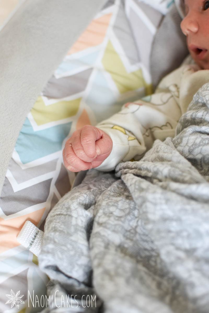 baby fist as a featured image in an unmedicated VBAC birth story