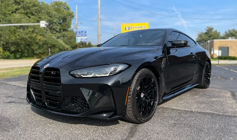 BMW M4 ceramic coating in Bedford Ohio studio