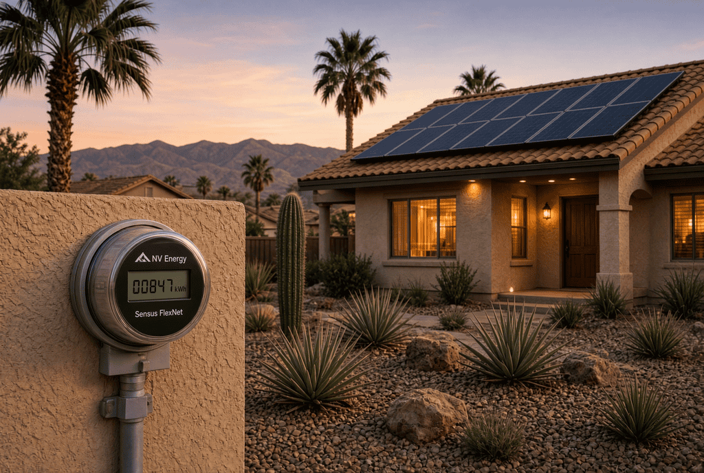 NV Energy Net Metering occurring at a Las Vegas Home.
