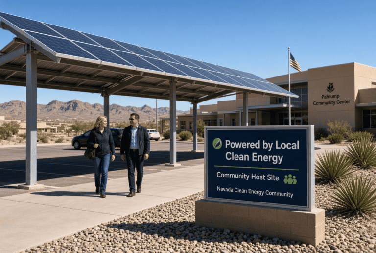 Pahrump Community Center participating in the Community Based Solar Resources (CBSR) Program in Nevada.