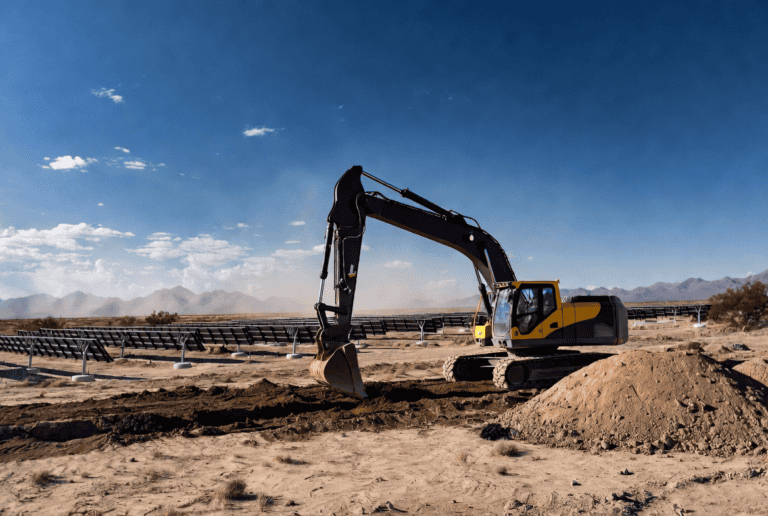 An example of solar-optimized heavy machinery utilized in Nevada.