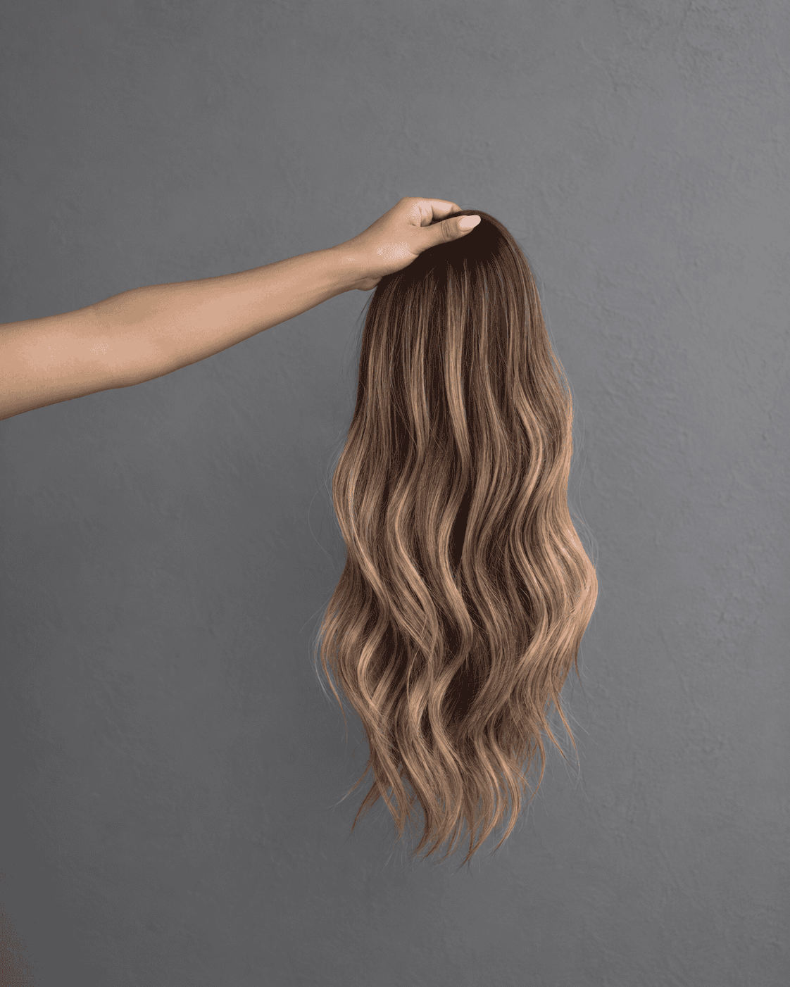 Person with hair topper, years of wearing alternative hair experience