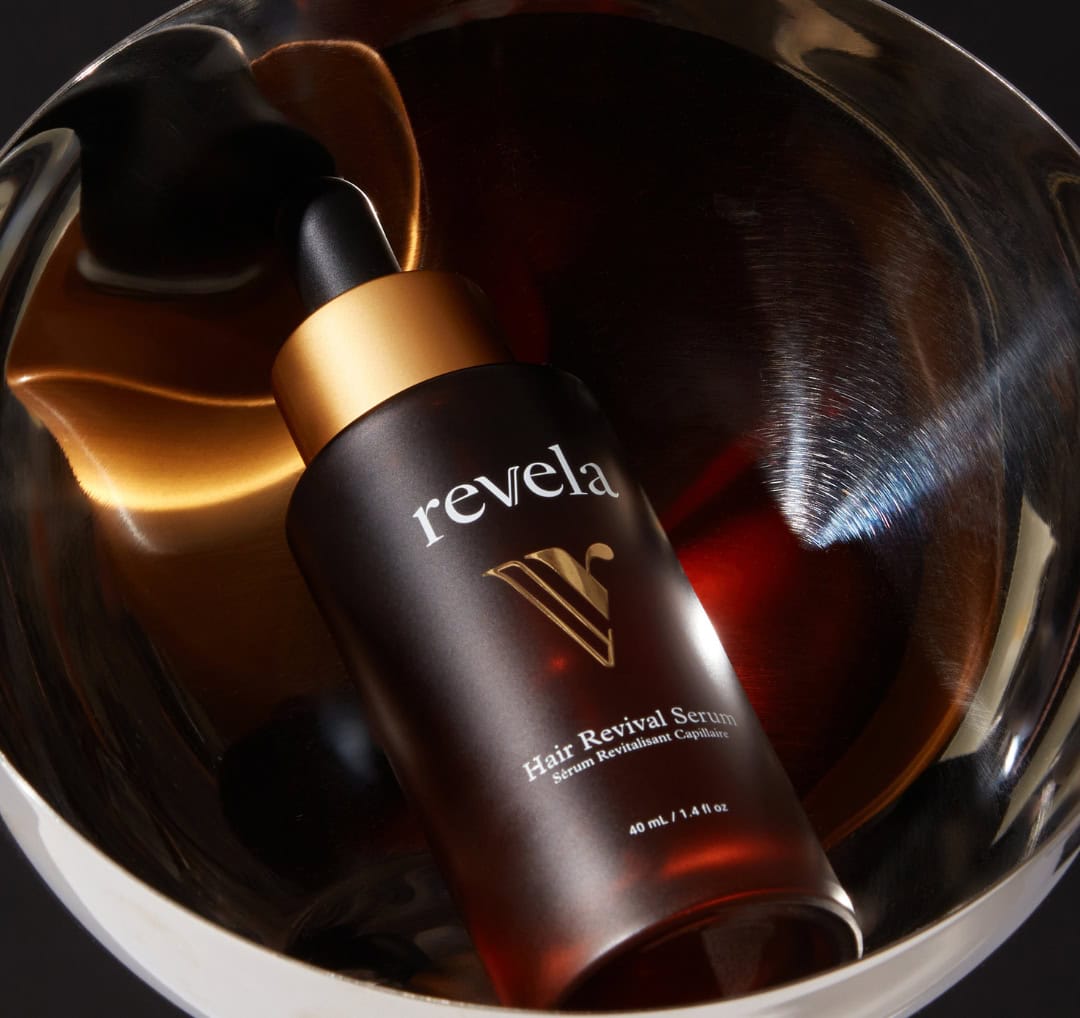 Revela Hair Revival Serum bottle close up