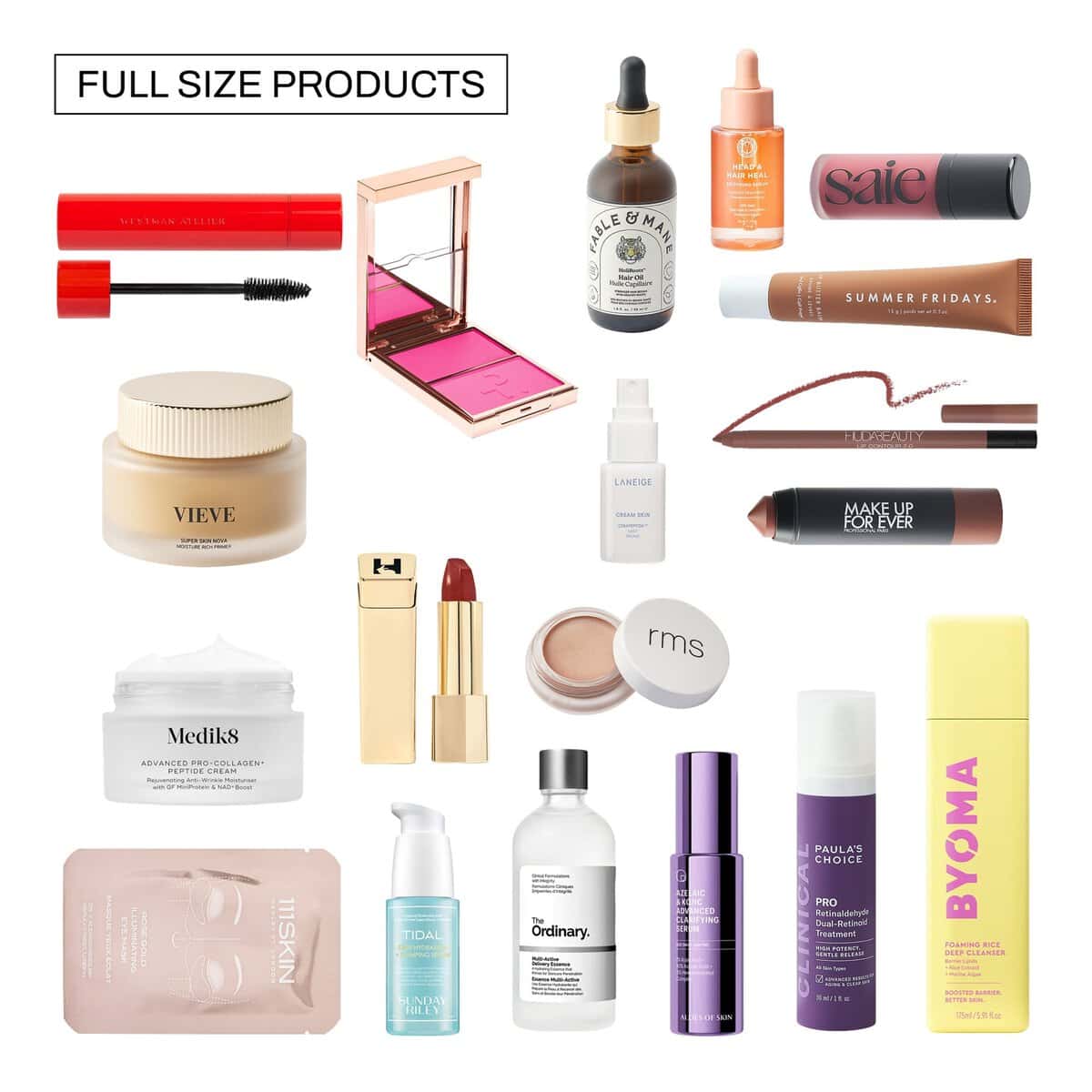 The 19 full size products in the Cult Beauty Advent Calendar 2026 Signature Edition