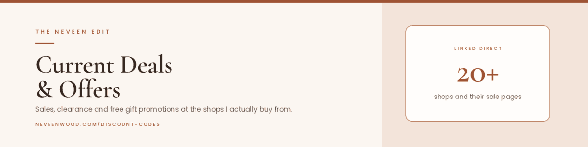 Current deals and offers - sales and clearance at the beauty shops I buy from