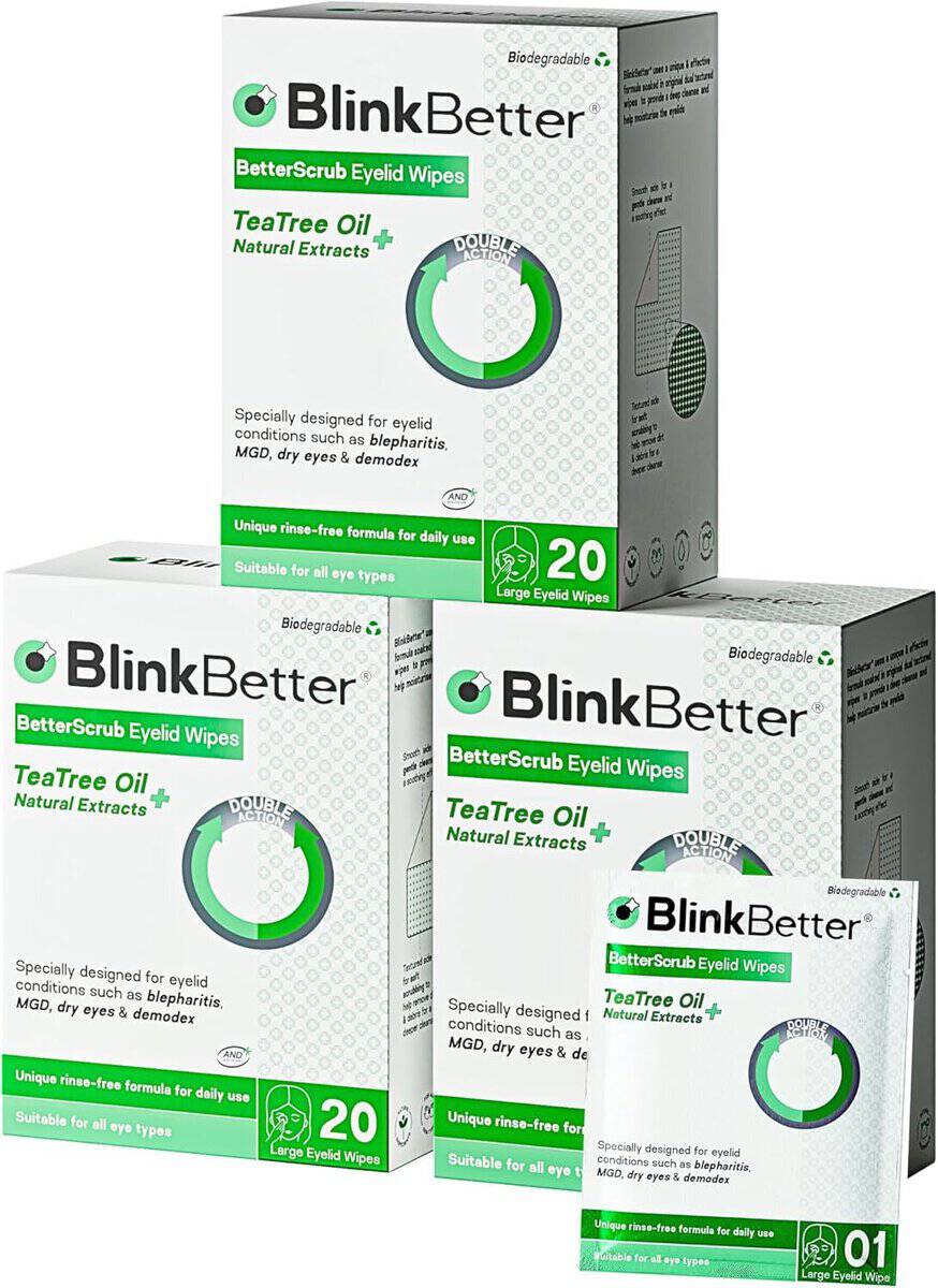 BlinkBetter tea tree oil eyelid wipes