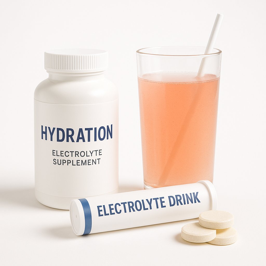 Hydration supplements and electrolyte drink for older adults