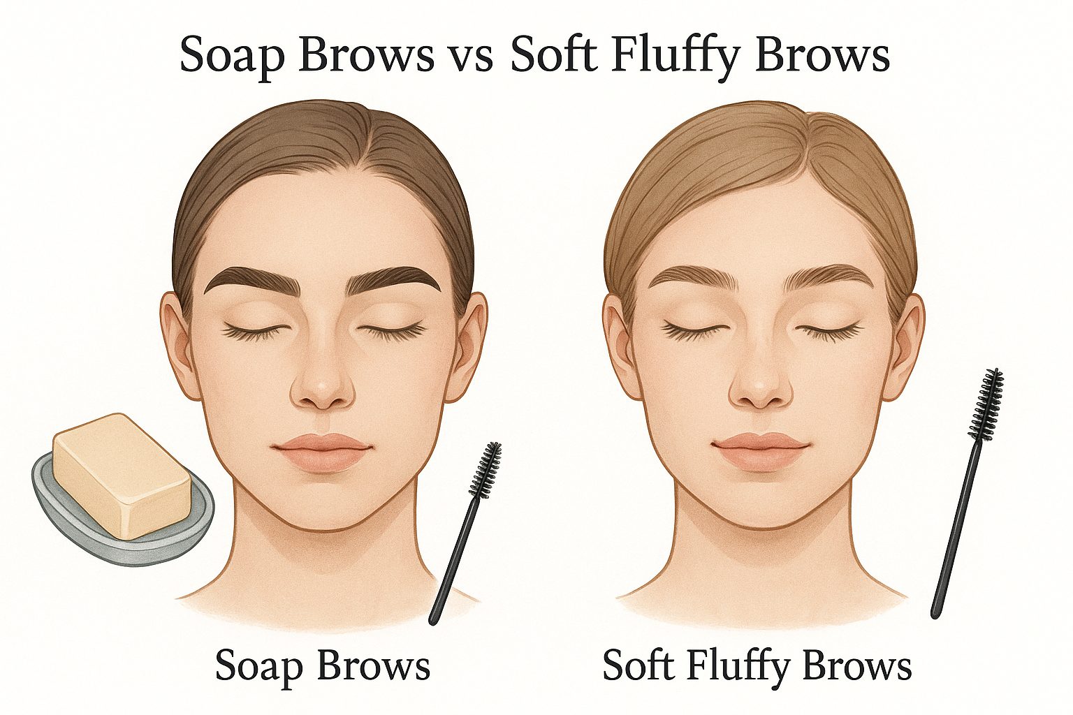 Soap Brows vs Soft Fluffy Brows