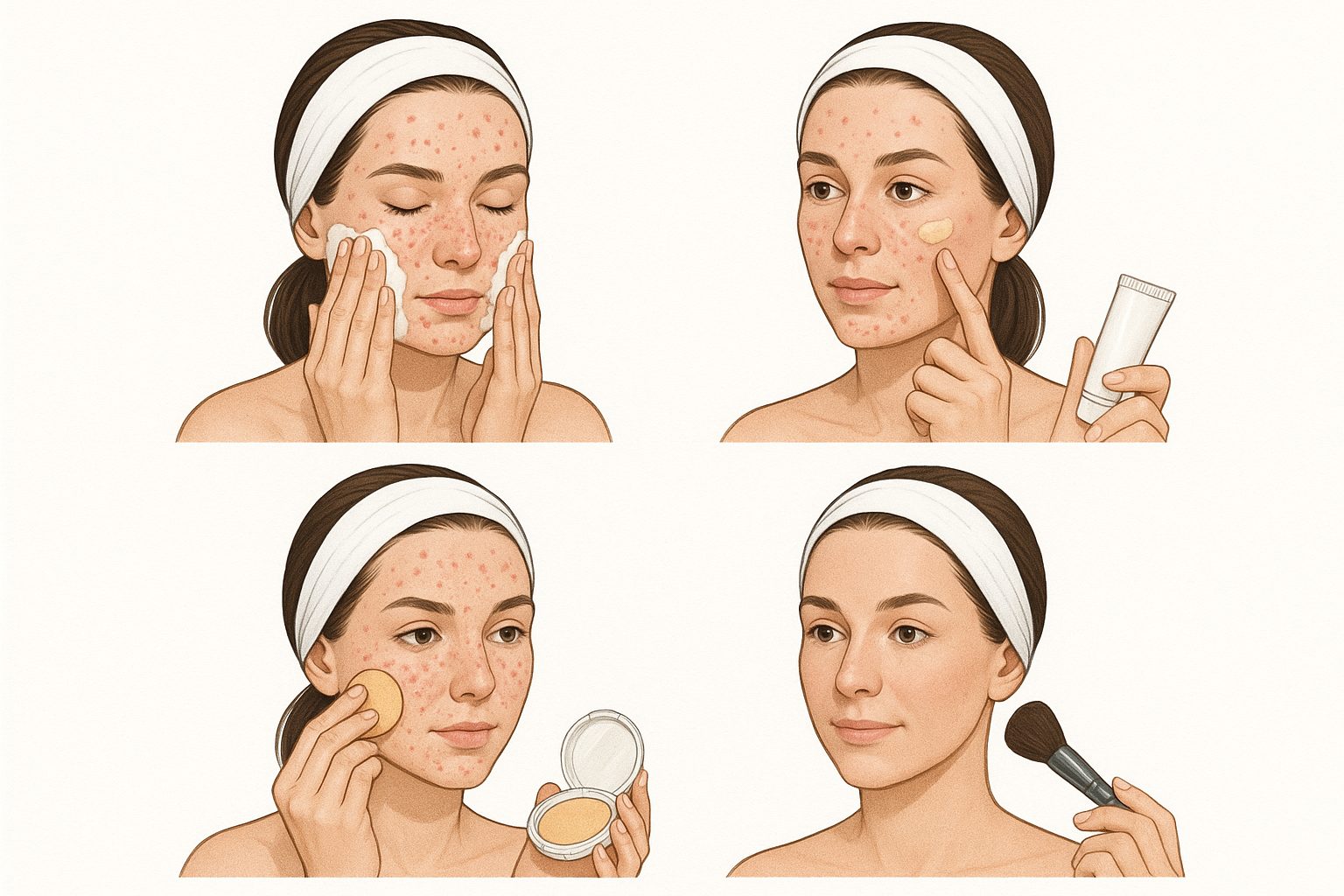 Makeup Routine for Active Acne