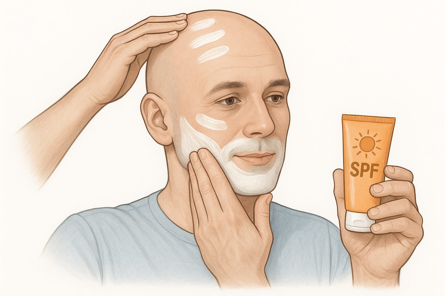 SPF for Bald Heads and Shaved Faces: Complete Guide
