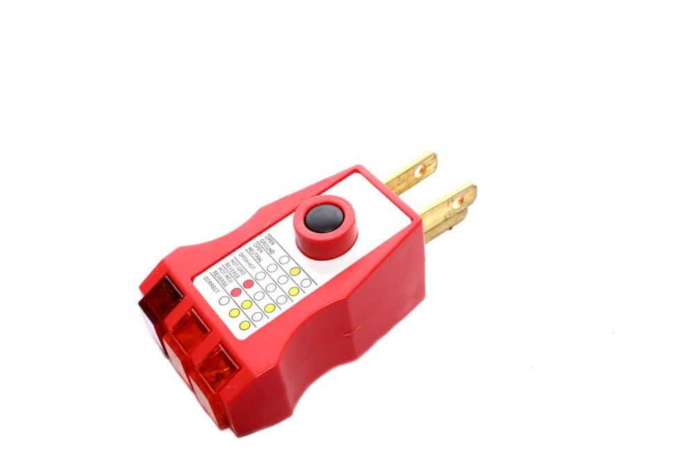 Testing for electrical faults made easy with a receptacle tester.