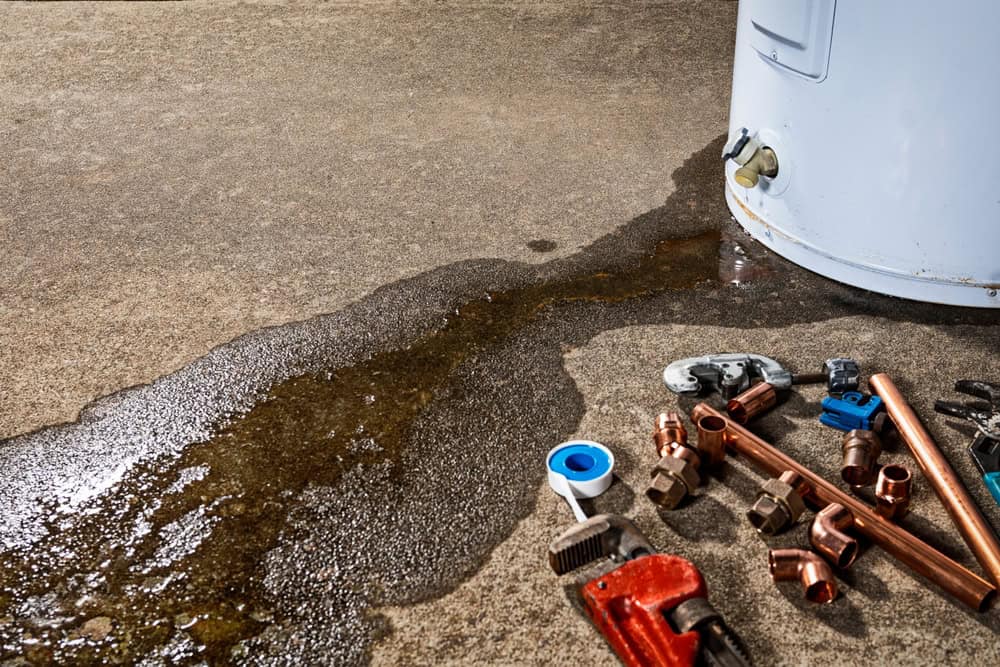 Leaking water heater calls for urgent repairs