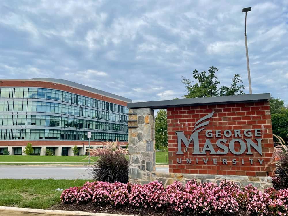 George Mason University entrance sign.