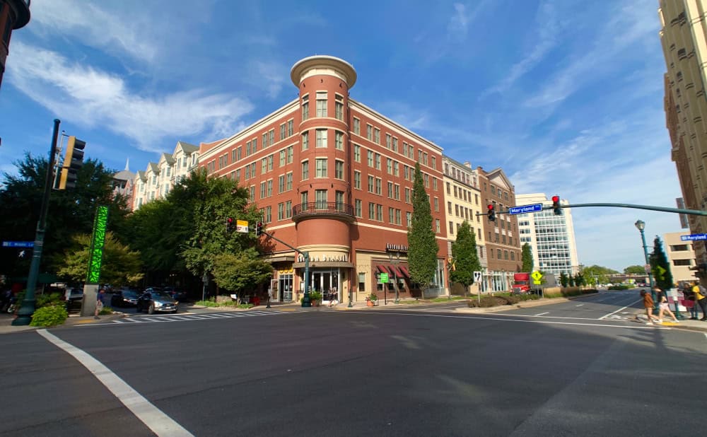 Buildings in central Rockville