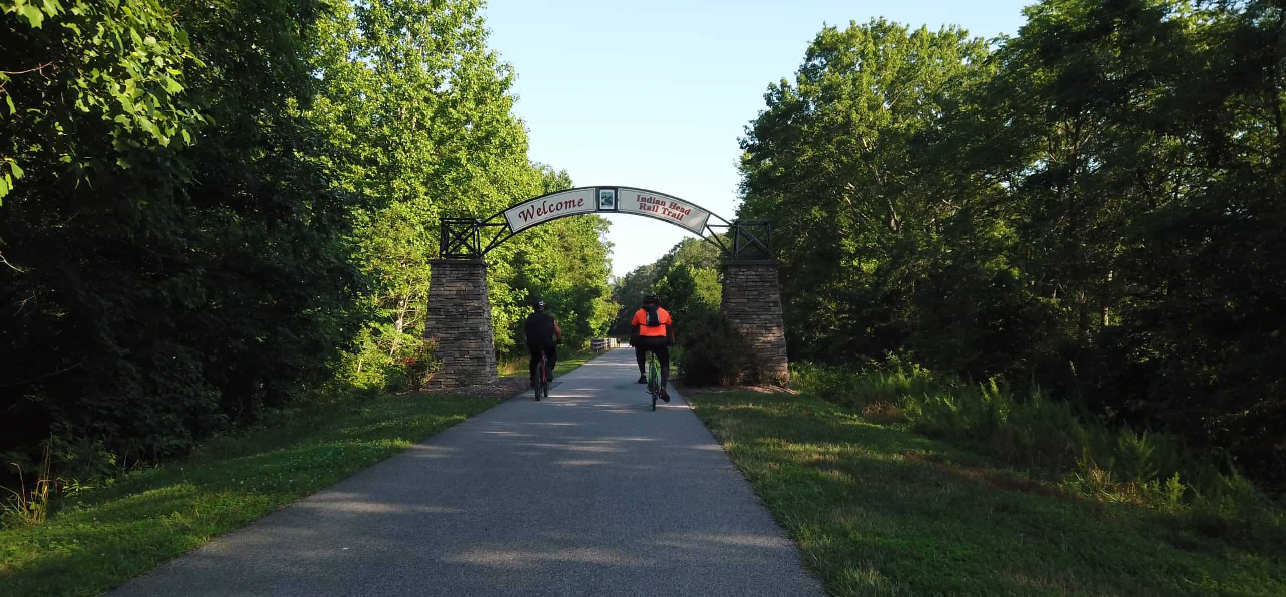 Entrance to the Indian Head Rail Trail.