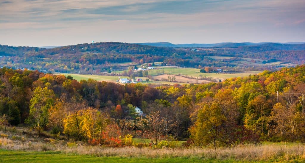 Autumn countryside in Frederick County.