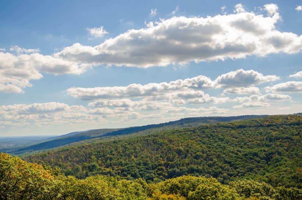 Forested ridges at Catoctin Mountain Park.