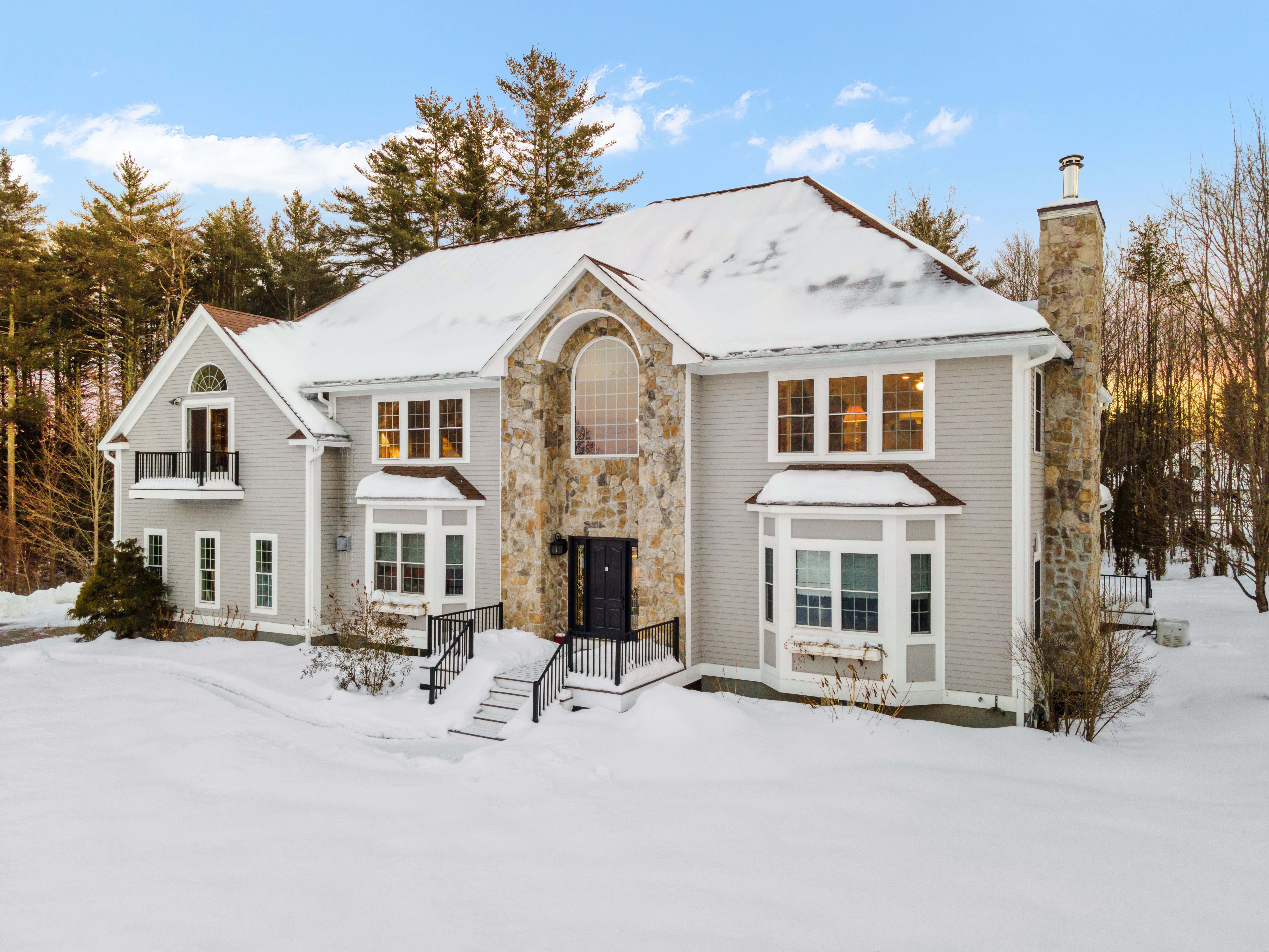 Winter home in the snow